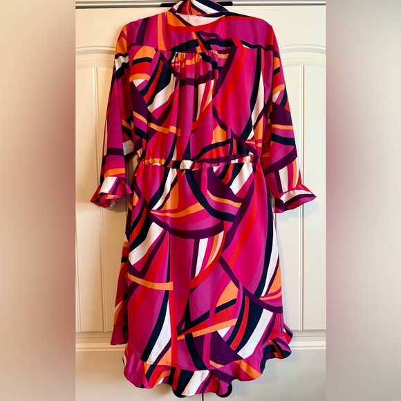 Trina Turk NAT Drawstring Shirt Dress Sz XL EUC! - Picture 4 of 4